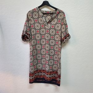 Freeway Multicolor Paisley Print Shirt Dress Size Small